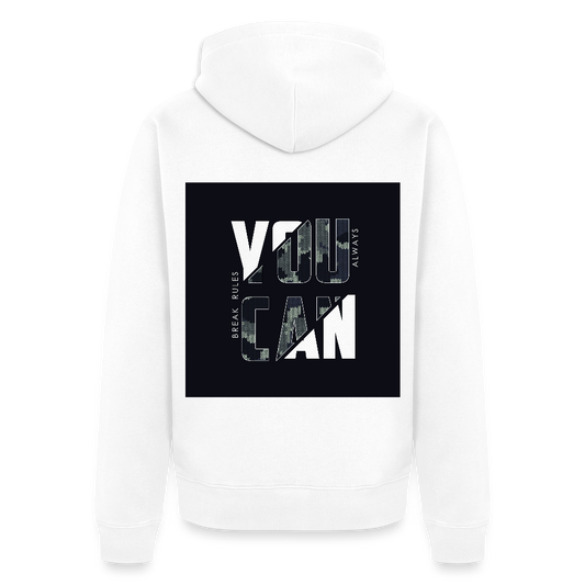 Männer Premium Kapuzenjacke - Weiß