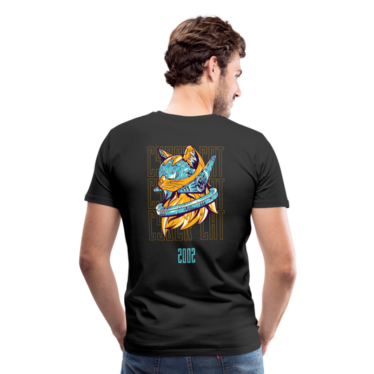 2002 Cyber Cat Premium T-Shirt - Schwarz