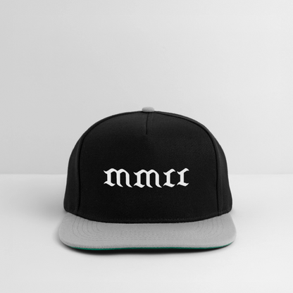 Snapback Cap MMII - Schwarz/Grau