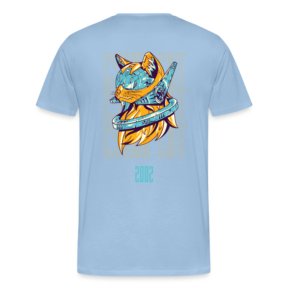 2002 Cyber Cat Premium T-Shirt - Sky