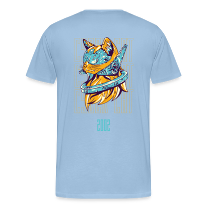 2002 Cyber Cat Premium T-Shirt - Sky