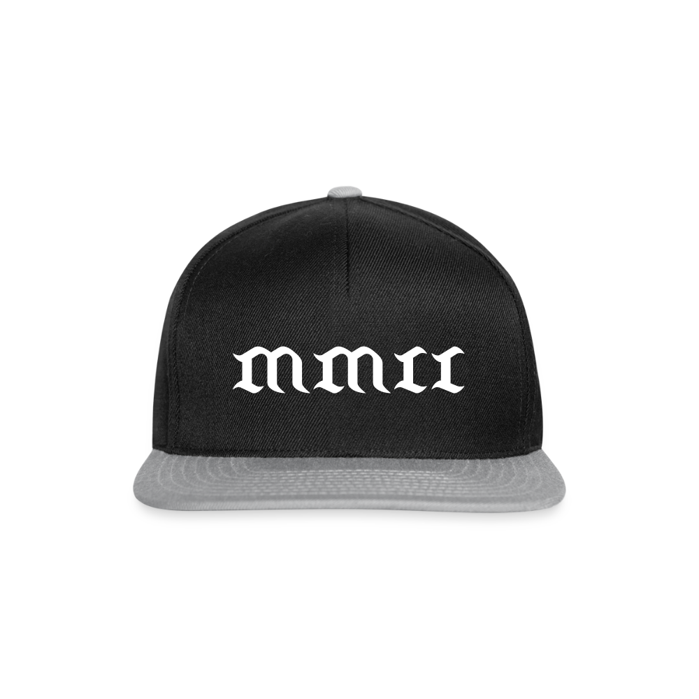 Snapback Cap MMII - Schwarz/Grau