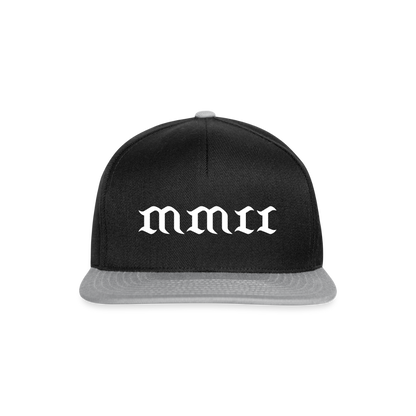 Snapback Cap MMII - Schwarz/Grau