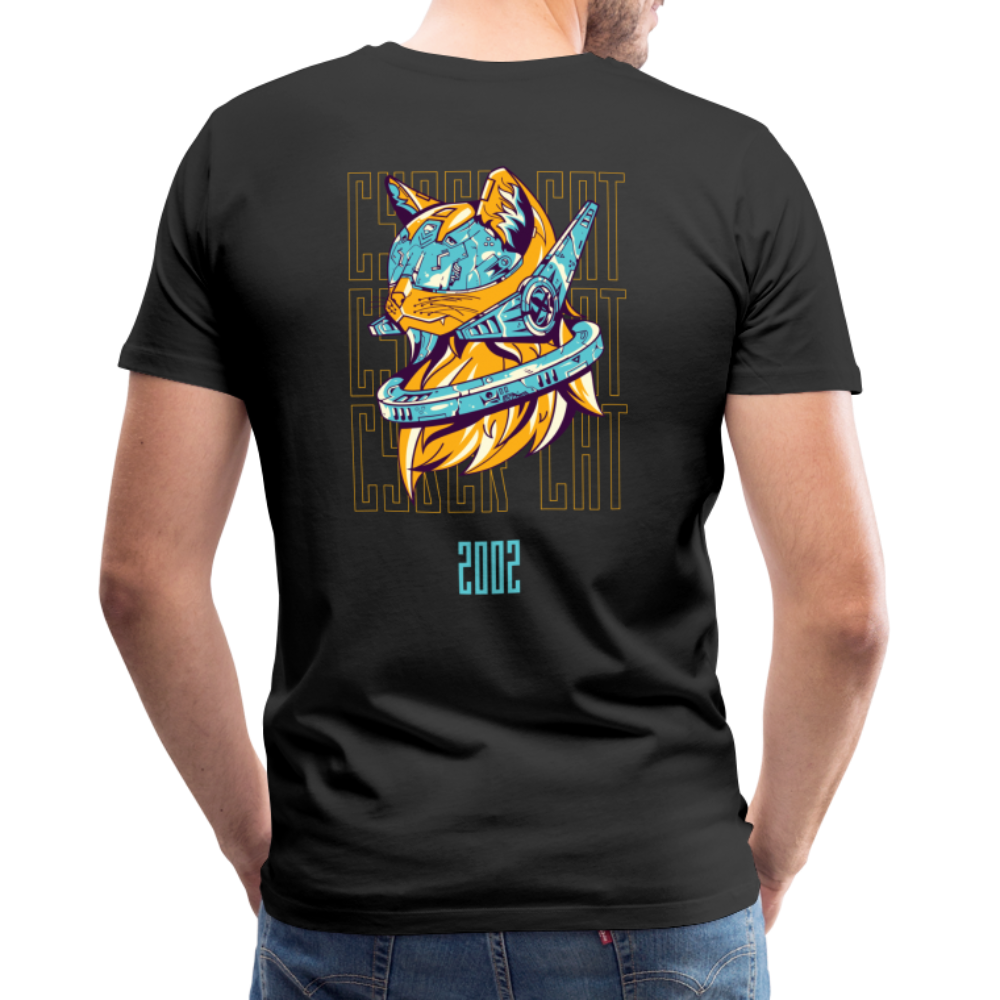 2002 Cyber Cat Premium T-Shirt - Schwarz