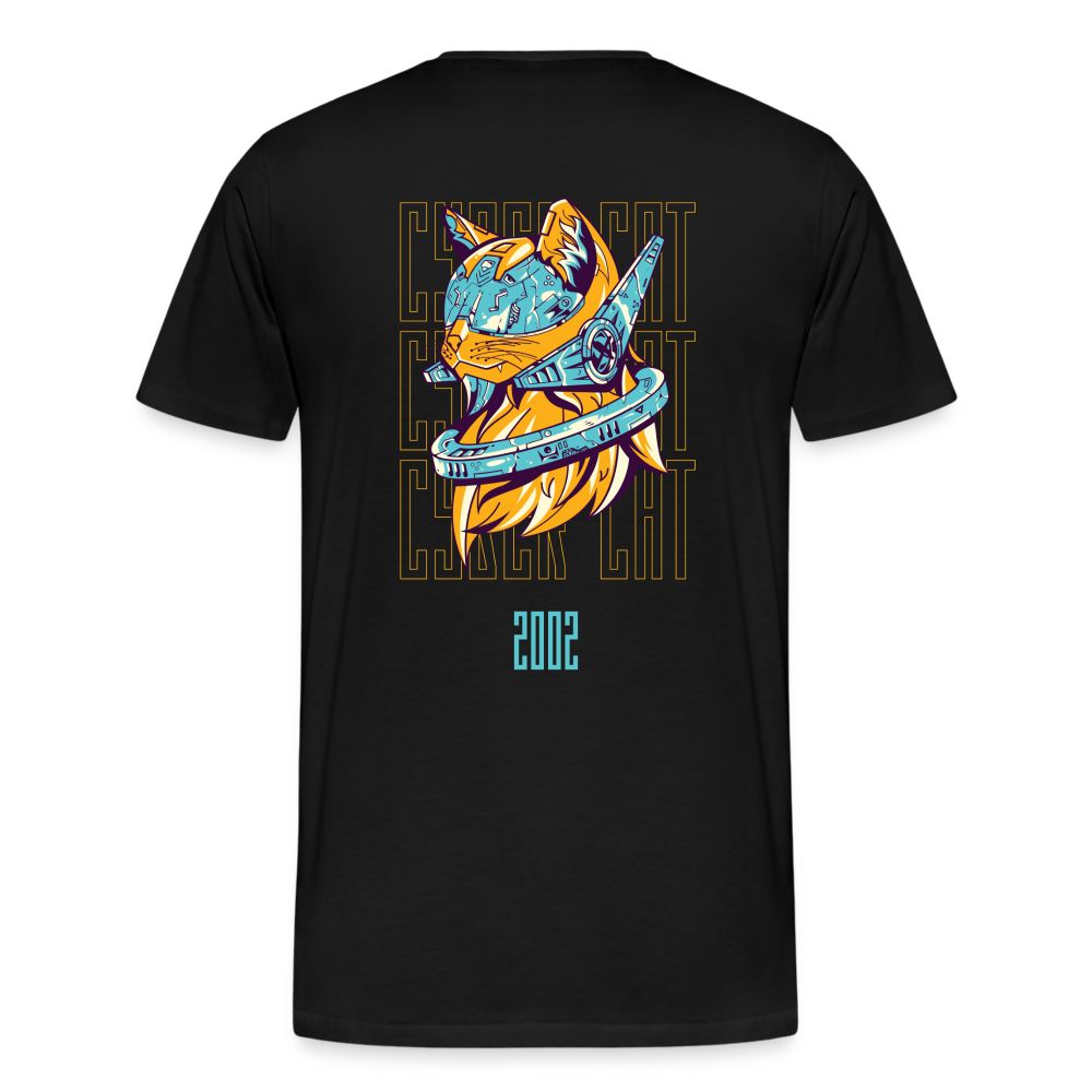 2002 Cyber Cat Premium T-Shirt - Schwarz